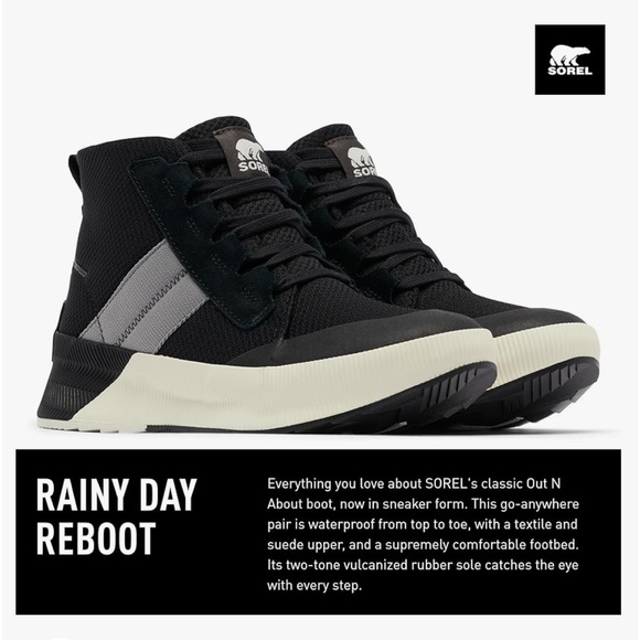 Sorel Out N About III waterproof Mid Sneaker Boots Women’s size 12 - Picture 2 of 16